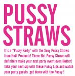 Vagina LGBT Bachelorette Party Straws
